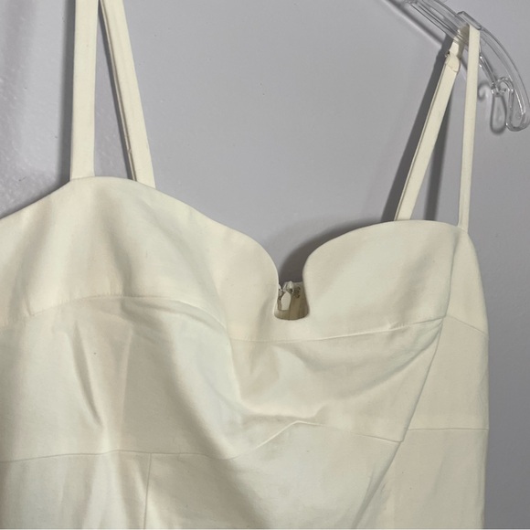 Reformation White Alfred Draped Stretch Midi Dress - 8 - Picture 4 of 7